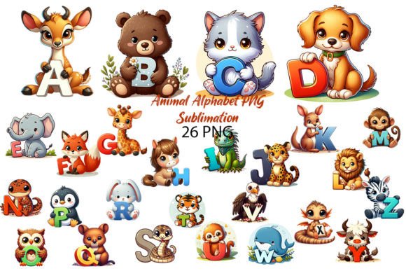Animal Alphabet PNG Sublimation: A Design Asset for Every Creator