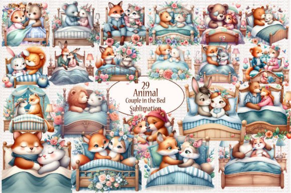 Animal Couple in the Bed Sublimation: A Designer's Cozy Toolkit