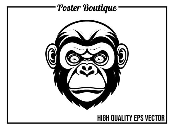 Ape Wild Animal Icon Vector EPS: A Bold Design Asset