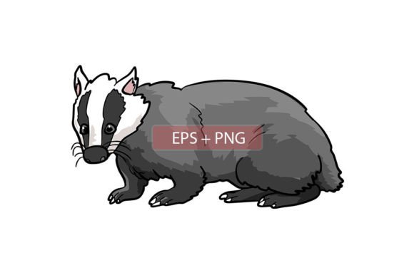 Badger Mammals Animal Illustration: A Bold Creative Asset