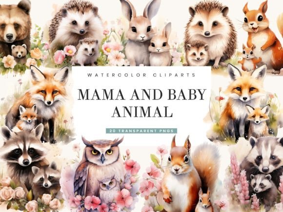 Bring the Forest Home with Mama and Baby Woodland Animal Clipart