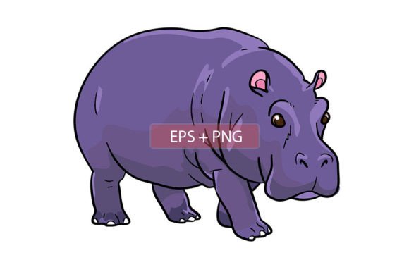 Charming Hippo Illustrations for Creative Projects