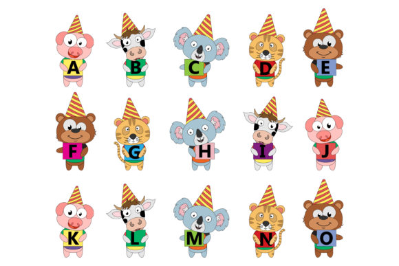 Cute Animal with Alphabet Letters: A Playful Font for Engaging Designs