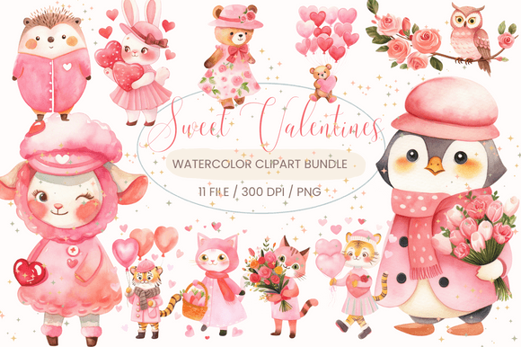 Cute Valentine Animal Bundle Watercolor: A Designer's Guide