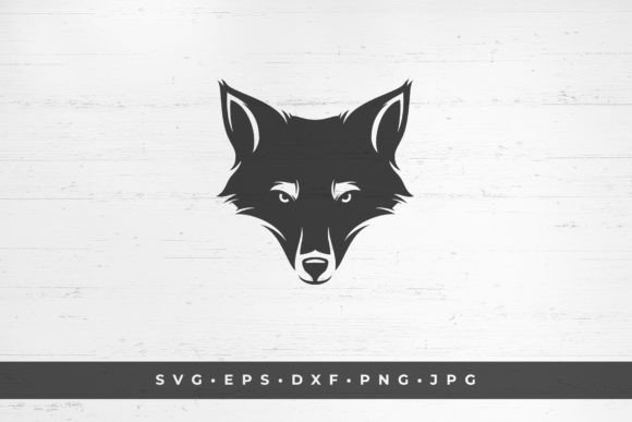 Fox Aggressive Wild Animal Head: A Bold Design Asset