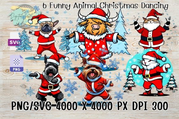 Infuse Holiday Magic with Funny Animal Christmas Dancing Drawing