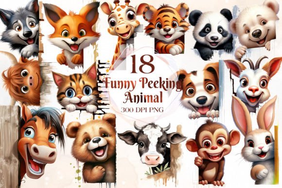 Injecting Personality: The Charm of Funny Smiling Animal Peeking Around