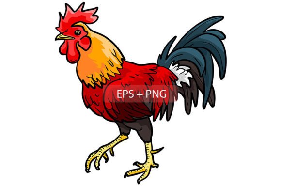 Rooster Chicken Animal Illustration: A Bold Creative Asset