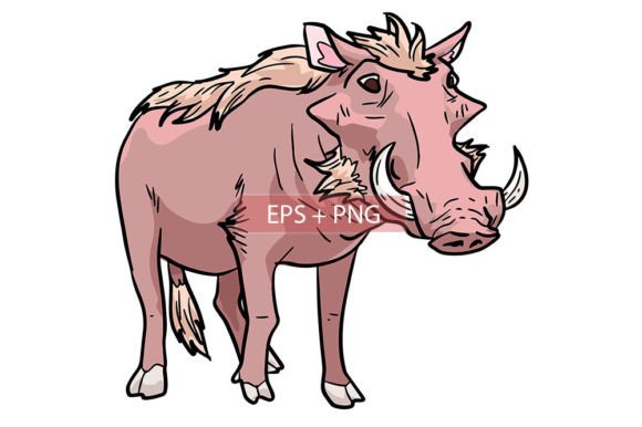 Warthog Mammals Animal Illustration: A Creative Asset for Designers