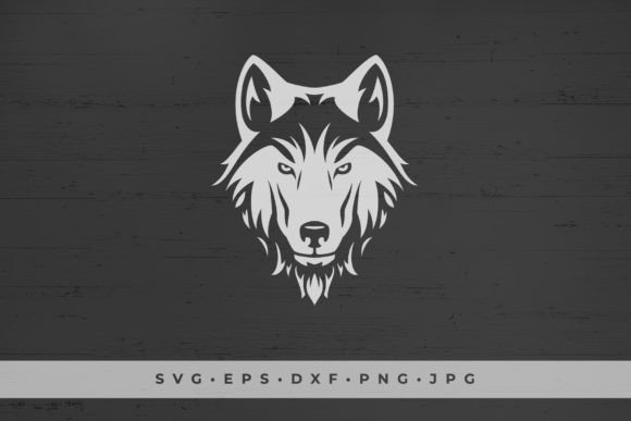 Wolf Wild Dog Animal Furry Head: A Bold Design Asset